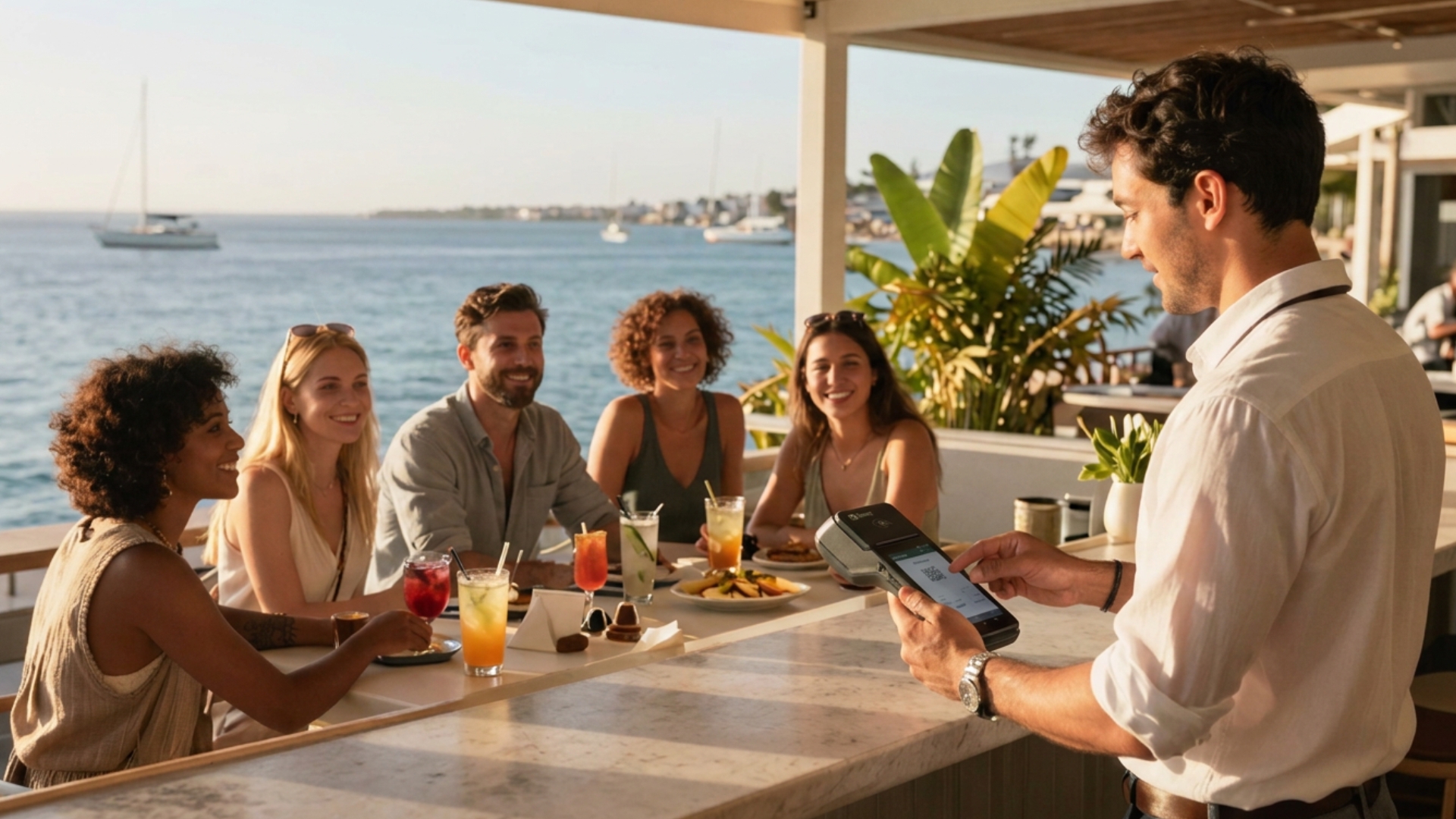 Restaurant payment terminal for faster checkout