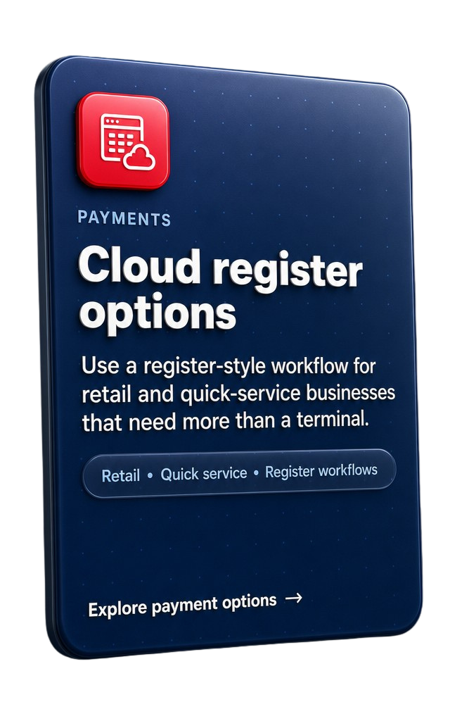 Cloud register options card