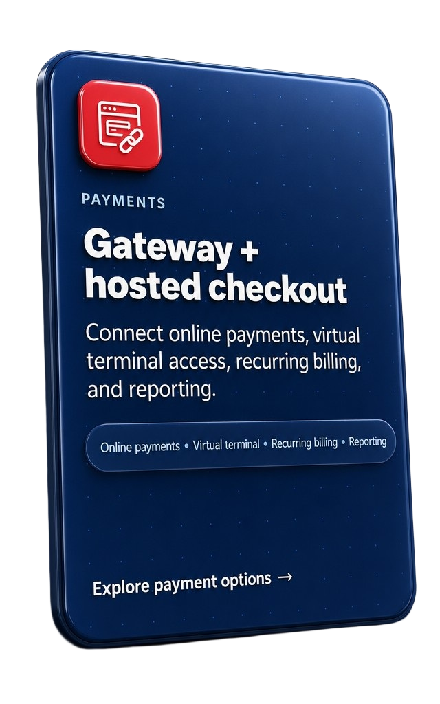 Gateway and hosted checkout card